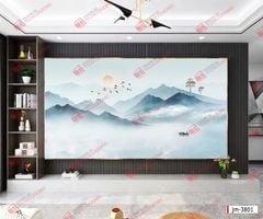 TẤM ỐP TƯỜNG PVC - VÁCH TRANG TRÍ - TẤM ỐP TRANG TRÍ PHÒNG KHÁCH, VÁCH TIVI - TẤM ỐP VÂN ĐÁ PHONG CẢNH | MÃ jm-3801