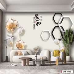 1232 - TRANH DÁN TƯỜNG PHÒNG KHÁCH SAU SOFA - TRANH TRANG TRÍ - TRANH DÁN TƯỜNG HIỆN ĐẠI - KIỂU TRANH LIỀN KHỔ| MÃ jm-3948