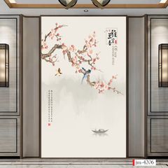 1283 - TRANH VẢI DÁN TƯỜNG PHÒNG KHÁCH - TRANH VẢI INDOCHINE - TRANH TRANG TRÍ | MÃ jm-4206