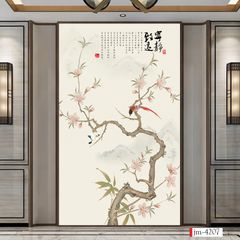 1284 - TRANH VẢI DÁN TƯỜNG PHÒNG KHÁCH - TRANH VẢI INDOCHINE - TRANH TRANG TRÍ | MÃ jm-4207