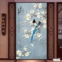 1288 - TRANH VẢI DÁN TƯỜNG PHÒNG KHÁCH - TRANH VẢI INDOCHINE - TRANH TRANG TRÍ | MÃ jm-4211