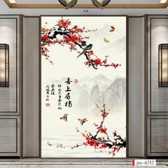 1289 - TRANH VẢI DÁN TƯỜNG PHÒNG KHÁCH - TRANH VẢI INDOCHINE - TRANH TRANG TRÍ | MÃ jm-4212