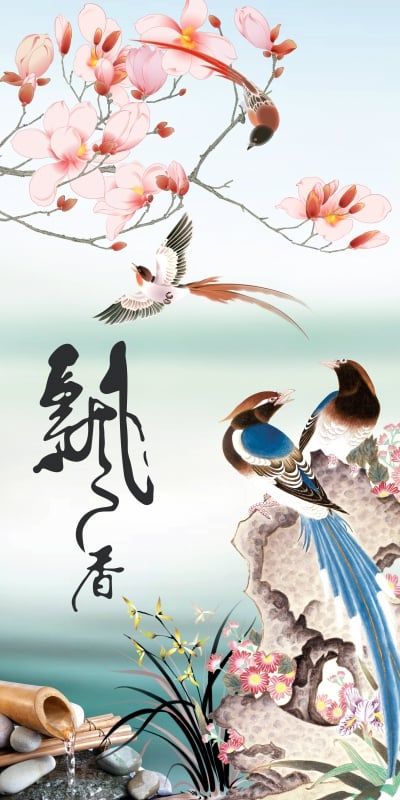 1290 - TRANH VẢI DÁN TƯỜNG PHÒNG KHÁCH - TRANH VẢI INDOCHINE - TRANH TRANG TRÍ | MÃ jm-4213