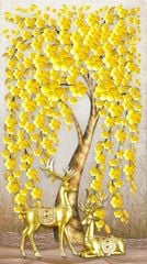 1204 - TRANH TREO HÀNH LANG LỐI ĐI - TRANH TRANG TRÍ - TRANH TREO KIM TIỀN - KIỂU TRANH DỌC | MÃ jm-4245