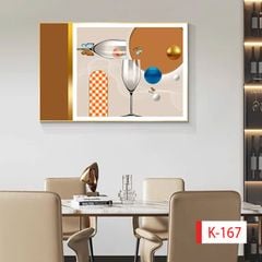 1078 - TRANH TREO PHÒNG ĂN, CAFE, NHÀ HÀNG - TRANH TRANG TRÍ - KIỂU TRANH LIỀN KHỔ | MÃ K-167