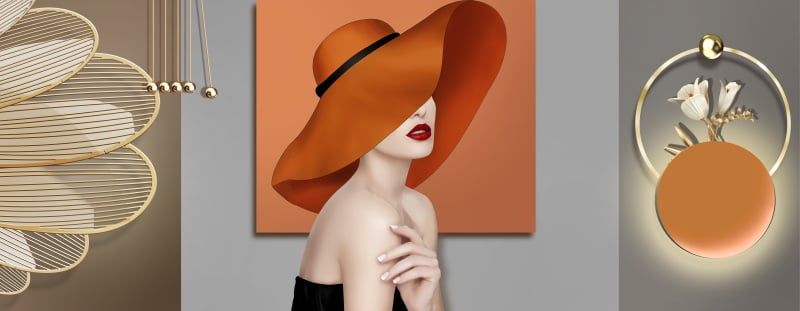 1013 - TRANH TREO PHÒNG KHÁCH SOFA - TRANH TRANG TRÍ - TRANH TREO TƯỜNG CÔ GÁI NGHỆ THUẬT - KIỂU TRANH GHÉP BỘ 3 BỨC | MÃ KT-075