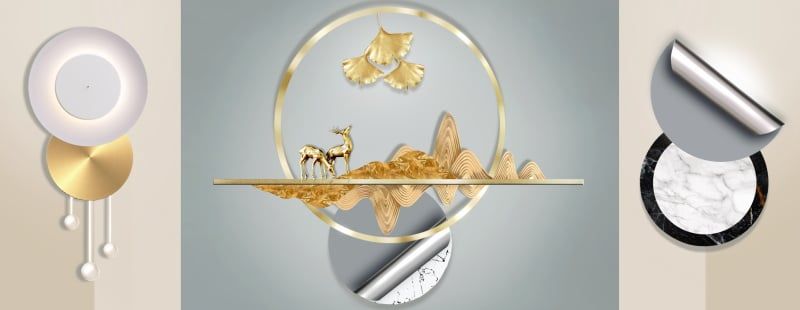 1357 - TRANH TREO PHÒNG KHÁCH - TRANH TRANG TRÍ - TRANH TREO TƯỜNG HIỆN ĐẠI TRỪU TƯỢNG - KIỂU TRANH BỘ 3 | MÃ KT-087