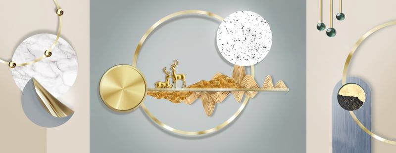 1359 - TRANH TREO PHÒNG KHÁCH - TRANH TRANG TRÍ - TRANH TREO TƯỜNG HIỆN ĐẠI TRỪU TƯỢNG - KIỂU TRANH BỘ 3 | MÃ KT-089