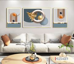 1251 - TRANH TREO PHÒNG KHÁCH SOFA - TRANH TRANG TRÍ - TRANH TREO TƯỜNG HIỆN ĐẠI  - KIỂU TRANH GHÉP BỘ 3 BỨC | MÃ SLH-6003