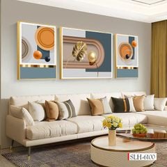 1259 - TRANH TREO PHÒNG KHÁCH SOFA - TRANH TRANG TRÍ - TRANH TREO TƯỜNG HIỆN ĐẠI  - KIỂU TRANH GHÉP BỘ 3 BỨC | MÃ SLH-6100