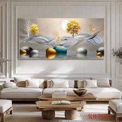 1051 - TRANH TREO PHÒNG KHÁCH - TRANH TRANG TRÍ - TRANH TREO TƯỜNG HƯƠU TÀI LỘC - KIỂU TRANH NGANG | MÃ SLH-7136