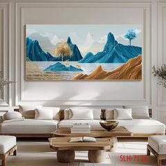 1053 - TRANH TREO PHÒNG KHÁCH - TRANH TRANG TRÍ - TRANH TREO TƯỜNG HƯƠU TÀI LỘC - KIỂU TRANH NGANG | MÃ SLH-7138
