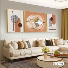 1260 - TRANH TREO PHÒNG KHÁCH SOFA - TRANH TRANG TRÍ - TRANH TREO TƯỜNG HIỆN ĐẠI  - KIỂU TRANH GHÉP BỘ 3 BỨC | MÃ SLH-7194