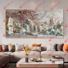 TRANH TREO PHÒNG KHÁCH - TRANH TRANG TRÍ - TRANH TREO TƯỜNG PHONG CẢNH THIÊN NHIÊN - KIỂU TRANH NGANG | MÃ T3D-1050957946