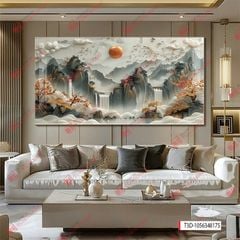 TRANH TREO PHÒNG KHÁCH - TRANH TRANG TRÍ - TRANH TREO TƯỜNG PHONG CẢNH THIÊN NHIÊN - KIỂU TRANH NGANG | MÃ T3D-1056348175