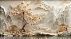 TRANH TREO PHÒNG KHÁCH - TRANH TRANG TRÍ - TRANH TREO TƯỜNG PHONG CẢNH THIÊN NHIÊN - KIỂU TRANH NGANG | MÃ T3D-1059796514