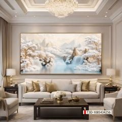 TRANH TREO PHÒNG KHÁCH - TRANH TRANG TRÍ - TRANH TREO TƯỜNG PHONG CẢNH THIÊN NHIÊN NÚI RỪNG - KIỂU TRANH NGANG | MÃ: T3D-1085434256