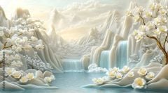 TRANH TREO PHÒNG KHÁCH - TRANH TRANG TRÍ - TRANH TREO TƯỜNG PHONG CẢNH THIÊN NHIÊN NÚI RỪNG - KIỂU TRANH NGANG | MÃ: T3D-1085434500