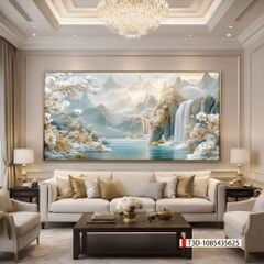 TRANH TREO PHÒNG KHÁCH - TRANH TRANG TRÍ - TRANH TREO TƯỜNG PHONG CẢNH THIÊN NHIÊN NÚI RỪNG - KIỂU TRANH NGANG | MÃ: T3D-1085435625