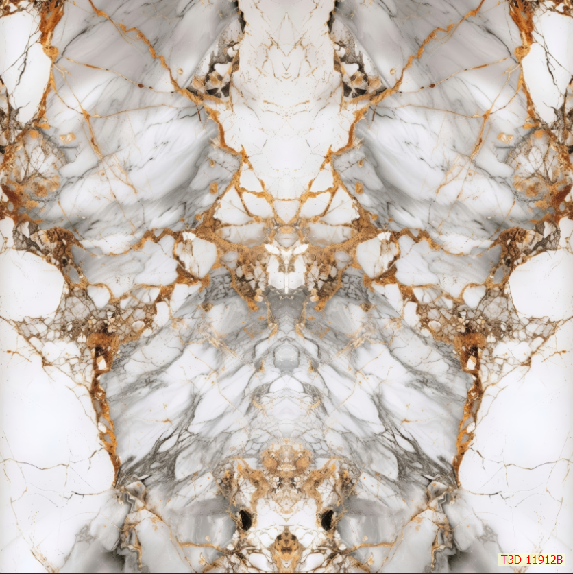 1220 - TẤM ỐP TƯỜNG PVC - VÁCH TRANG TRÍ - TẤM ỐP TRANG TRÍ PHÒNG KHÁCH, VÁCH TIVI - TẤM ỐP VÂN ĐÁ ĐỐI XỨNG | MÃ T3D-11912B