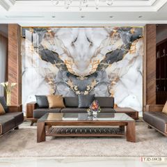 1221 - TẤM ỐP TƯỜNG PVC - VÁCH TRANG TRÍ - TẤM ỐP TRANG TRÍ PHÒNG KHÁCH, VÁCH TIVI - TẤM ỐP VÂN ĐÁ ĐỐI XỨNG | MÃ T3D-11917B