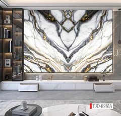 1273 - TẤM ỐP TƯỜNG PVC - VÁCH TRANG TRÍ - TẤM ỐP TRANG TRÍ PHÒNG KHÁCH, VÁCH TIVI - TẤM ỐP VÂN ĐÁ ĐỐI XỨNG | MÃ T3D-11930A