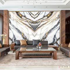 1222 - TẤM ỐP TƯỜNG PVC - VÁCH TRANG TRÍ - TẤM ỐP TRANG TRÍ PHÒNG KHÁCH, VÁCH TIVI - TẤM ỐP VÂN ĐÁ ĐỐI XỨNG | MÃ T3D-11930B