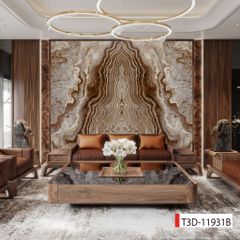 1094 - TẤM ỐP TƯỜNG PVC - VÁCH TRANG TRÍ - TẤM ỐP TRANG TRÍ PHÒNG KHÁCH, VÁCH TIVI - TẤM ỐP VÂN ĐÁ ĐỐI XỨNG | MÃ T3D-11931B