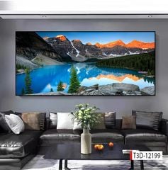 1132 - TRANH TREO PHÒNG KHÁCH - TRANH TRANG TRÍ - TRANH TREO TƯỜNG PHONG CẢNH THIÊN NHIÊN - KIỂU TRANH NGANG | MÃ T3D-12199