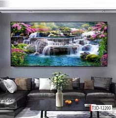 1133 - TRANH TREO PHÒNG KHÁCH - TRANH TRANG TRÍ - TRANH TREO TƯỜNG PHONG CẢNH THIÊN NHIÊN - KIỂU TRANH NGANG | MÃ T3D-12200