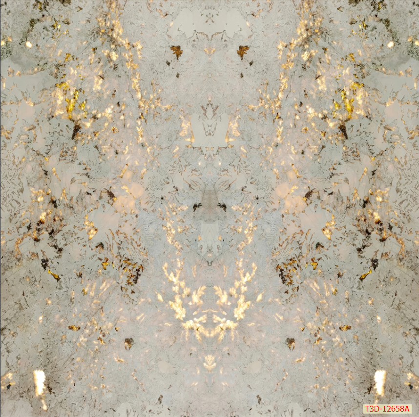 TẤM ỐP TƯỜNG PVC - VÁCH TRANG TRÍ - TẤM ỐP TRANG TRÍ PHÒNG KHÁCH, VÁCH TIVI - TẤM ỐP VÂN ĐÁ ĐỐI XỨNG | MÃ T3D-12658A