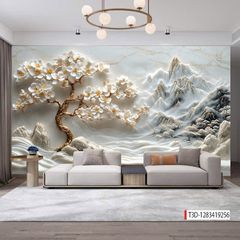 1171 - TRANH DÁN TƯỜNG PHÒNG KHÁCH - TRANH TRANG TRÍ - TRANH DÁN TƯỜNG TIỂU CẢNH - KIỂU TRANH LIỀN KHỔ| MÃ T3D-1283419256