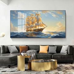 1234- TRANH TREO PHÒNG KHÁCH - TRANH TRANG TRÍ - TRANH TREO THUẬN BUỒM XUÔI GIÓ - KIỂU TRANH NGANG | MÃ T3D-12965