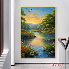 1004 - TRANH TREO HÀNH LANG LỐI ĐI - TRANH TRANG TRÍ - TRANH TREO TƯỜNG PHONG CẢNH - KIỂU TRANH DỌC | MÃ T3D-13164