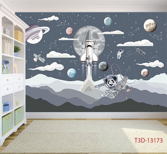 1030 - TRANH DÁN TƯỜNG PHÒNG NGỦ TRẺ EM - TRANH TRANG TRÍ - TRANH DÁN TƯỜNG 3D - KIỂU TRANH LIỀN KHỔ| MÃ T3D-13173
