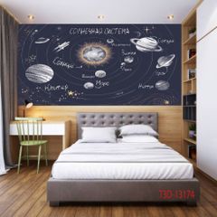 1031 - TRANH DÁN TƯỜNG PHÒNG NGỦ TRẺ EM - TRANH TRANG TRÍ - TRANH DÁN TƯỜNG 3D - KIỂU TRANH LIỀN KHỔ| MÃ T3D-13174