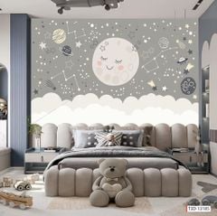 TRANH DÁN TƯỜNG PHÒNG NGỦ TRẺ EM - TRANH TRANG TRÍ - TRANH DÁN TƯỜNG 3D - KIỂU TRANH LIỀN KHỔ| MÃ T3D-13185