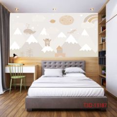 1034 - TRANH DÁN TƯỜNG PHÒNG NGỦ TRẺ EM - TRANH TRANG TRÍ - TRANH DÁN TƯỜNG 3D - KIỂU TRANH LIỀN KHỔ| MÃ T3D-13187