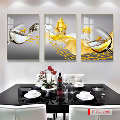 TRANH TREO PHÒNG ĂN, CAFE, NHÀ HÀNG - TRANH TRANG TRÍ - KIỂU TRANH LIỀN KHỔ | MÃ T3D-13205