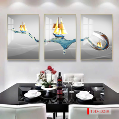 TRANH TREO PHÒNG ĂN, CAFE, NHÀ HÀNG - TRANH TRANG TRÍ - KIỂU TRANH LIỀN KHỔ | MÃ T3D-13210