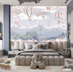 TRANH DÁN TƯỜNG PHÒNG NGỦ TRẺ EM - TRANH TRANG TRÍ - TRANH DÁN TƯỜNG 3D - KIỂU TRANH LIỀN KHỔ| MÃ T3D-13222