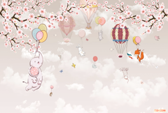 TRANH DÁN TƯỜNG PHÒNG NGỦ TRẺ EM - TRANH TRANG TRÍ - TRANH DÁN TƯỜNG 3D - KIỂU TRANH LIỀN KHỔ| MÃ T3D-13288