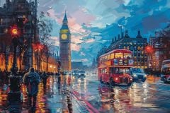 TRANH TREO PHÒNG KHÁCH HIỆN ĐẠI - TRANH TRANG TRÍ - TRANH TREO TƯỜNG PHONG CẢNH CHÂU ÂU - KIỂU TRANH LIỀN KHỔ | MÃ: T3D-13312