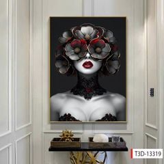 1101 - TRANH TREO HÀNH LANG LỐI ĐI - TRANH TRANG TRÍ - TRANH TREO TƯỜNG CÔ GÁI - KIỂU TRANH DỌC | MÃ T3D-13319