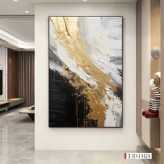 1194 - TRANH TREO HÀNH LANG LỐI ĐI - TRANH TRANG TRÍ - TRANH TREO HIỆN ĐẠI TRỪU TƯỢNG - KIỂU TRANH DỌC | MÃ T3D-13324