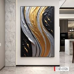 1196 - TRANH TREO HÀNH LANG LỐI ĐI - TRANH TRANG TRÍ - TRANH TREO HIỆN ĐẠI TRỪU TƯỢNG - KIỂU TRANH DỌC | MÃ T3D-13326