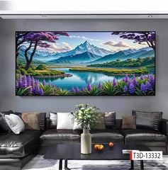 1134 - TRANH TREO PHÒNG KHÁCH - TRANH TRANG TRÍ - TRANH TREO TƯỜNG PHONG CẢNH THIÊN NHIÊN - KIỂU TRANH NGANG | MÃ T3D-13332