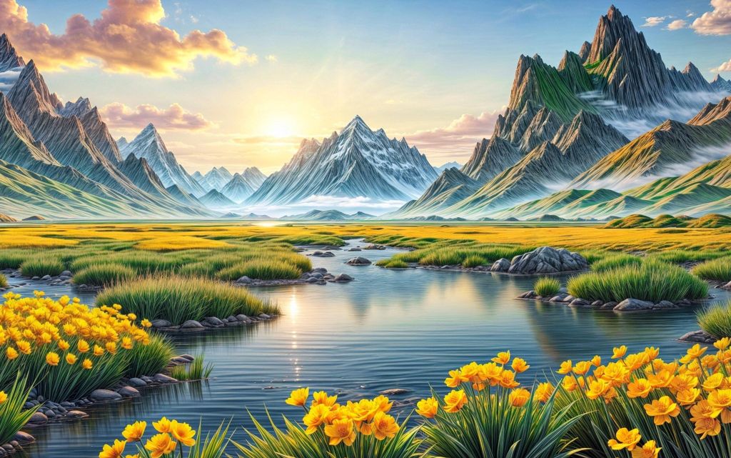 1137 - TRANH TREO PHÒNG KHÁCH - TRANH TRANG TRÍ - TRANH TREO TƯỜNG PHONG CẢNH THIÊN NHIÊN - KIỂU TRANH NGANG | MÃ T3D-13345