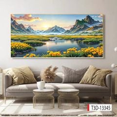 1137 - TRANH TREO PHÒNG KHÁCH - TRANH TRANG TRÍ - TRANH TREO TƯỜNG PHONG CẢNH THIÊN NHIÊN - KIỂU TRANH NGANG | MÃ T3D-13345