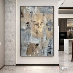 TRANH TREO HÀNH LANG LỐI ĐI - TRANH TRANG TRÍ - TRANH TREO HIỆN ĐẠI TRỪU TƯỢNG - KIỂU TRANH DỌC | MÃ T3D-13440